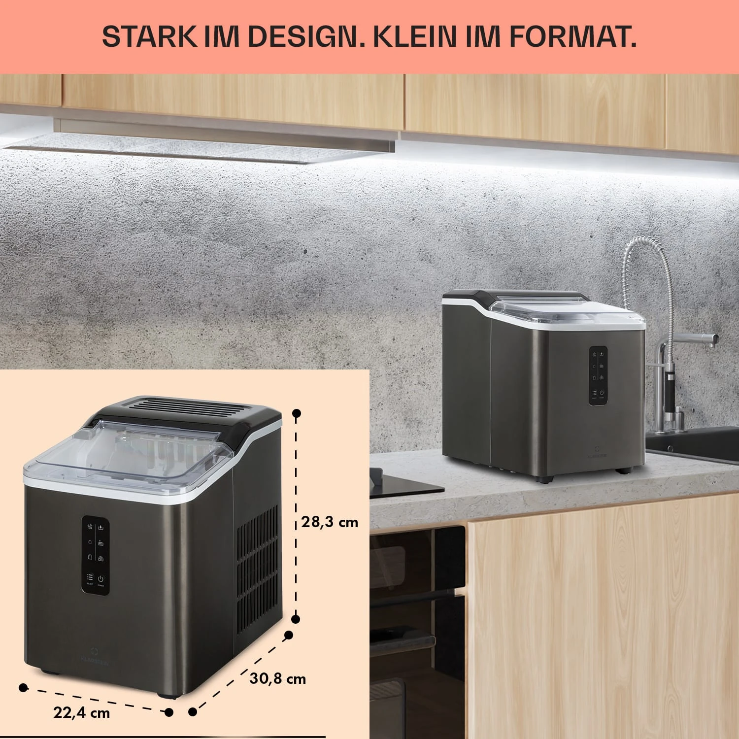 Albaron Supreme Eiswürfelmaschine Bullet 12kg/24h 1,5 Ltr Edelstahl 6 Albaron Supreme Eiswürfelmaschine Bullet 12kg/24h 1,5 Ltr Edelstahl – Bild 6