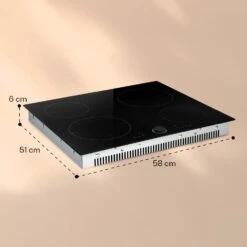 Magnichef 4 Einbaukochfeld Induktion 4 Zonen 7000W Glaskeramik -Innovation Home Appliances Store 10041380 yy 0009 dimensions