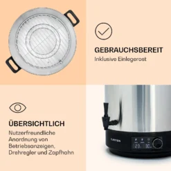 Abbey 60 Einkochautomat Getränkespender 60L 100°C 180min Edelstahl -Innovation Home Appliances Store 10041840 de 0006 logo