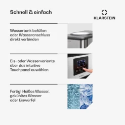 Aqueous Eiswürfelmaschine 3-in-1: Eiswürfel, Wasserspender: Heiß & Kalt 20 Kg/24h -Innovation Home Appliances Store 10041845 de 0004 usp