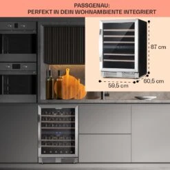 Vinovilla 50 Duo Zweizonen-Weinkühlschrank 53l 17 Fl. 3-Farben Glastür -Innovation Home Appliances Store 10041900 de 0006 usp