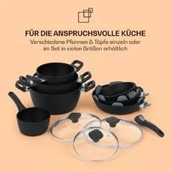Noto Endurance Kochtopf-Set 4 Töpfe Geschmiedetes Aluminium Induktion PTFE-Antihaftbeschichtung -Innovation Home Appliances Store 10045009 de 0008 usp