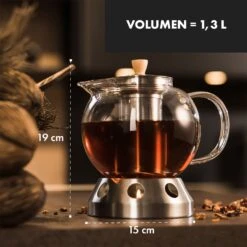 Sencha Design-Teekanne Mit Hibiscus Edelstahl-Stövchen 1,3 L Siebeinsatz -Innovation Home Appliances Store 10045059 de 0007 logo