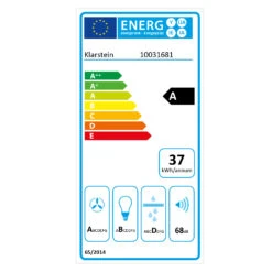 Vinea Dunstabzugshaube Umluftset 60cm 610m³/h Aktivkohlefilter Schwarz -Innovation Home Appliances Store 60002220 energy label