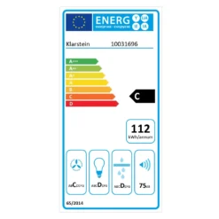 Secret Service Umluftset 110cm 800m³/h Aktivkohlefilter Weiß -Innovation Home Appliances Store 60002227 energy label