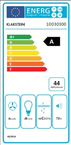 Skycook Dunstabzugshaube Umluftset 60cm 640m³/h Glas Edelstahl -Innovation Home Appliances Store 60002313 energy label scaled