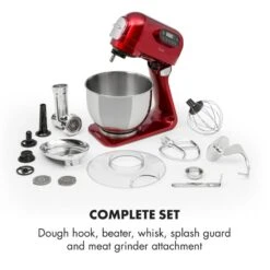 Curve Plus Küchenmaschinen-Set | 5l | 4-in-1 Fleischwolf | Rot 16 Curve Plus Küchenmaschinen-Set | 5l | 4-in-1 Fleischwolf | Rot -Innovation Home Appliances Store 60002329 yy 0010 logo Klarstein Curve Plus Kuechenmaschinen Set rot