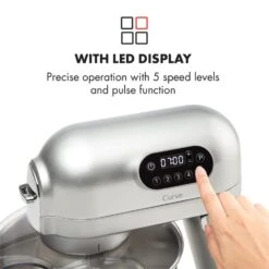Curve Plus Küchenmaschinen-Set | 5l | 4-in-1 Fleischwolf | Silber -Innovation Home Appliances Store 60002330 yy 0005 logo Klarstein Curve Plus Kuechenmaschinen Set silber