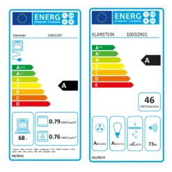 Klarstein Kalahari Limelight Einbau-Set Backofen + Abzugshaube 68Ltr 600 M³/h Schwarz Edelstahl 25 Klarstein Kalahari Limelight Einbau-Set Backofen + Abzugshaube 68Ltr 600 M³/h Schwarz Edelstahl -Innovation Home Appliances Store 60002587 energy label